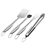 4PCS Grilling Tool Set BBQ Grill Accessories Stainless Steel Barbecue Utensil