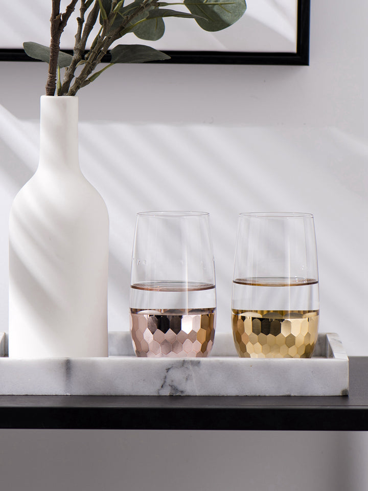 Light Luxury Gold-Plated Glass Cups