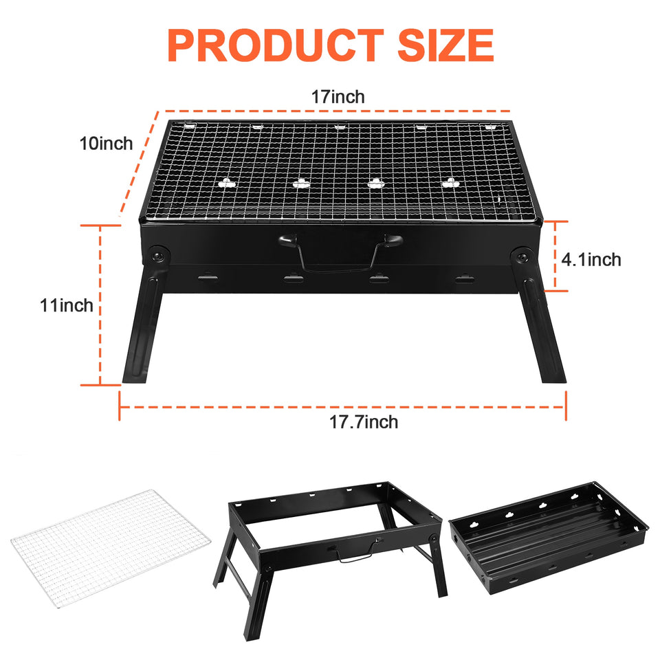 Lightweight Smoker Grill For Camping Picnics Garden Grilling
