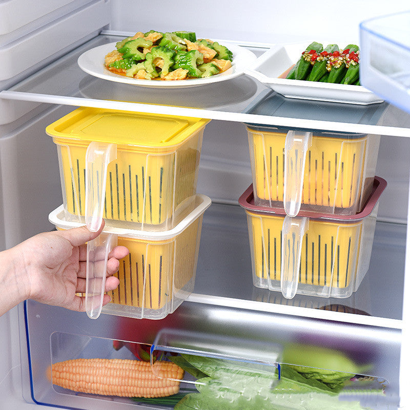 Refrigerator Double-layer Fruit And Vegetable Food Storage Container