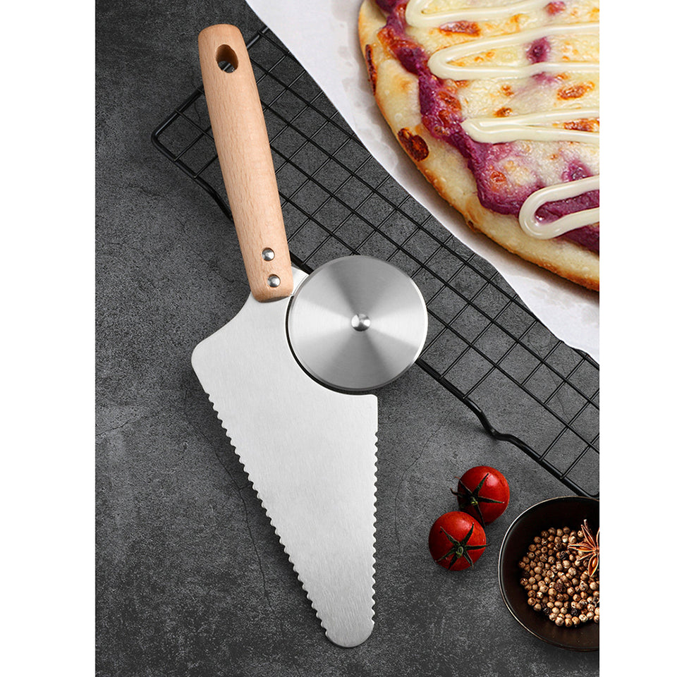 Cake Cutting Two-in-one Pizza Round Knife