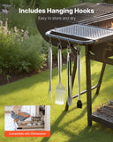 4PCS Grilling Tool Set BBQ Grill Accessories Stainless Steel Barbecue Utensil