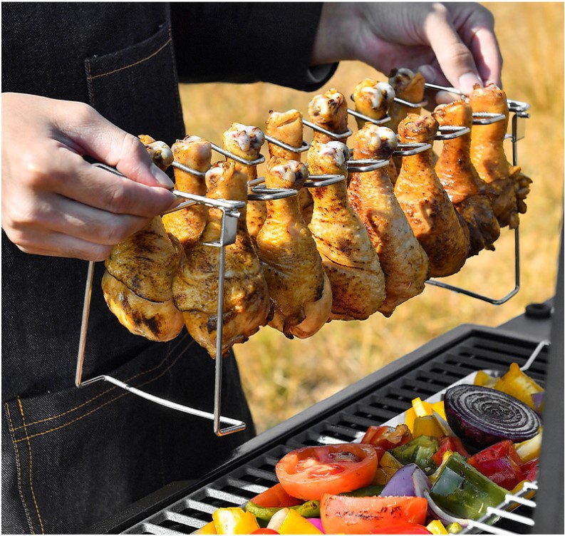 Portable Grilling Basket Mesh Clip